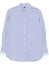 Fay Striped Cotton Shirt In White