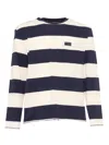 Fay Striped Archive T-shirt In Blue