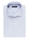 Fay Striped Long Sleeve Shirt With Button Accents In Blue