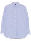 Fay Striped Cotton Shirt In Blue