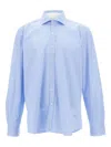 Fay Striped Cotton Shirt In Blue