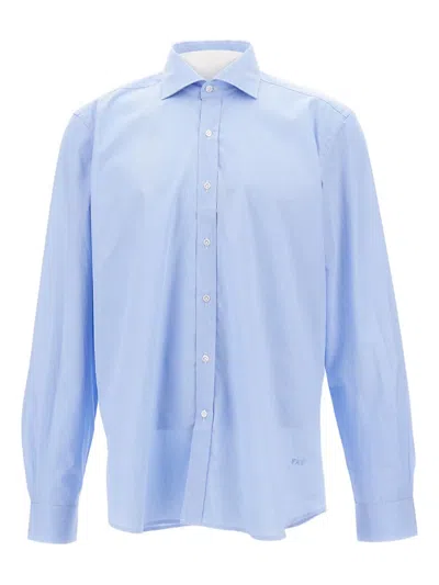 Fay Striped Cotton Shirt In Blue