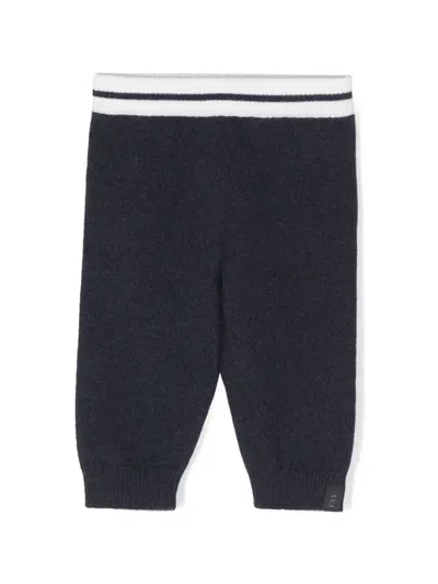 Fay Babies' Striped Fine-knit Trousers In Blue