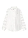 Fay Striped Logo-embroidered Shirt In White