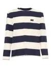 Fay Striped Archive T-shirt In White