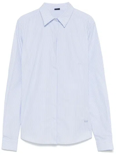 Fay Striped Shirt In Blue