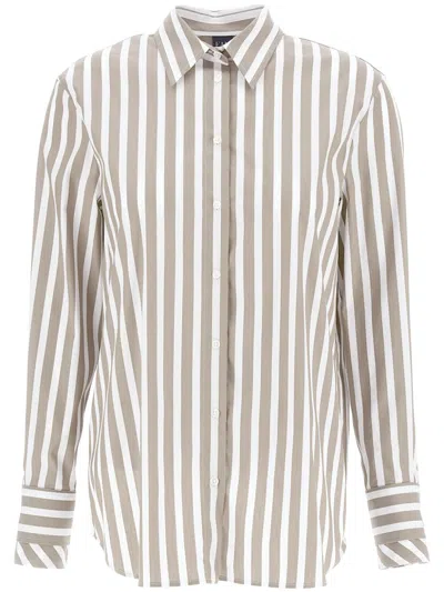 Fay Regular Striped Stretch Cotton Shirt In Multi