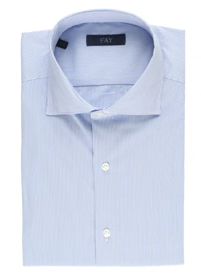 Fay Striped Shirt In Blue