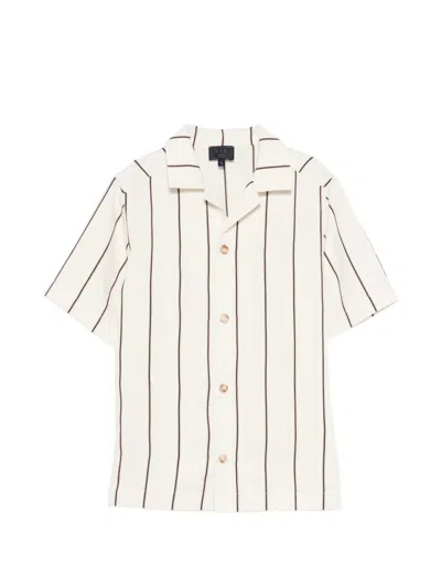 Fay Kids' Striped Shirt In White