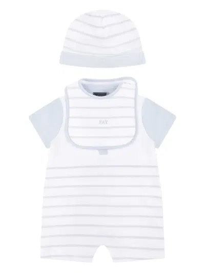 Fay Babies' Striped Short-sleeve Rompers Set