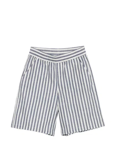 Fay Kids' Striped Shorts In Neutral