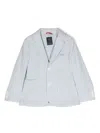 Fay Striped Single-breasted Blazer In Blue