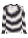 Fay Striped Archive T-shirt In Black