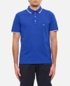 Fay Stripes Db Collar Polo In Blue