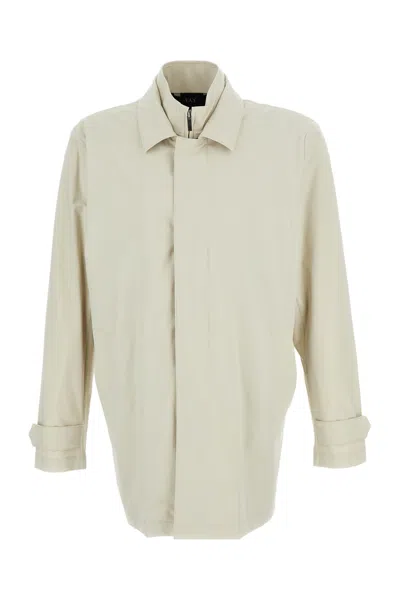 Fay Structured Beige Jacket With Minimalist Design In Neutral