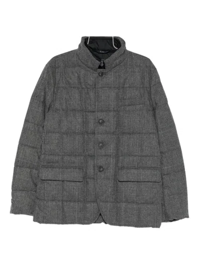 Fay Structured Classic Men's Coat With Tailored Fit In Gray