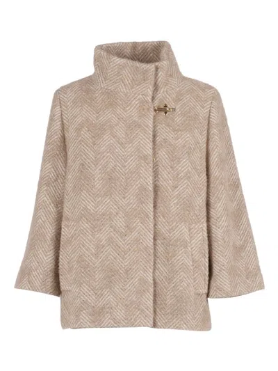 FAY STRUCTURED HERRINGBONE CAPE
