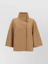 Fay Structured Jacket With Pockets And High Collar In Nude