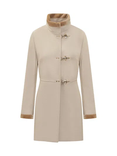 Fay Stylish Jacket With Elegant Cuts In Brown