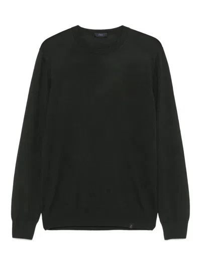 Fay Pullover Sweater In Soft Virgin Wool In Black