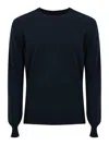 Fay Pullover Sweater In Cotton In Blue