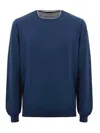 Fay Sweater In Cotton Yarn In Blue