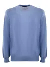 Fay Cotton Yarn Sweater In Blue