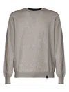 Fay Sweater With Profile Patches On The Elbows In Beige