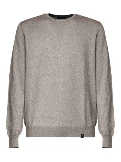 Fay Sweater With Profile Patches On The Elbows In Beige