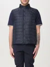 Fay Padded Zip Vest Jacket In Blue