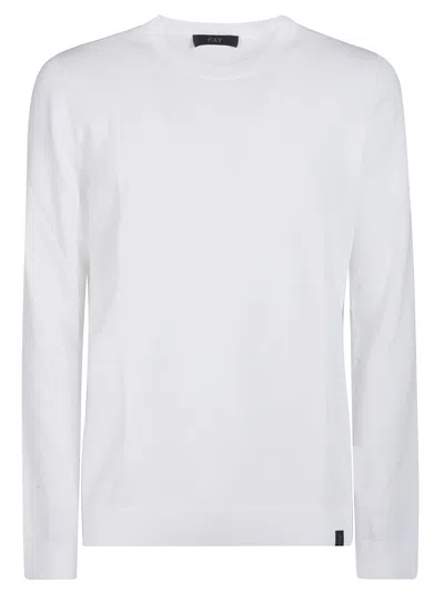 Fay Sweater In Bianco