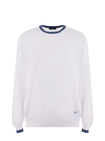 Fay Sweater In Bianco
