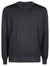 Fay Round Neck Sweater In Black