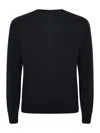 Fay Black Virgin Wool Sweater In Black