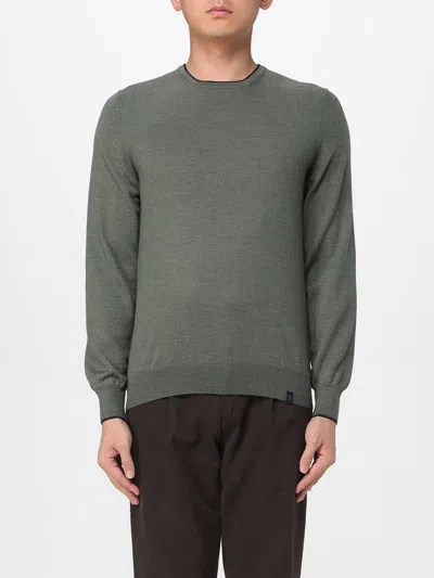 Fay Crew-neck Wool Sweater In Green