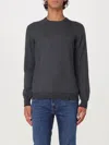 Fay Charcoal Grey Virgin Wool Sweater In Grey
