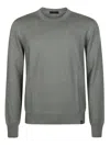 Fay Crew-neck Wool Sweater In Gray