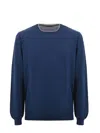 Fay Sweater In Cotton Yarn In Blue