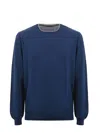 Fay Sweater In Cotton Yarn In Blue