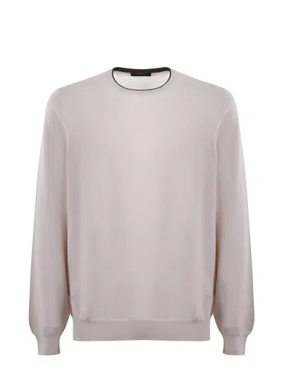 Fay Sweater In Cotton Yarn In Beige
