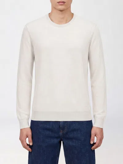 Fay Basic Cotton And Silk Pullover In Neutral