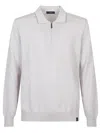 Fay Zip-front Polo Shirt In White