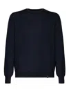 Fay Sweater With Profile Patches On The Elbows In Blue