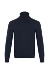 Fay High-collar Turtleneck Sweater In Blue
