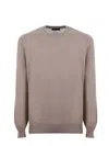 Fay Pullover Sweater In Cotton In Beige