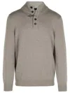 Fay Beige Virgin Wool Turtleneck Sweater Man In Beige