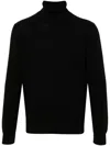 Fay Wool Turtleneck Sweater In Black