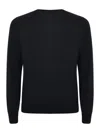 Fay Black Virgin Wool Sweater In Black