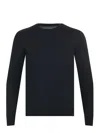 Fay Navy Blue Silk-cotton Blend Jumper In Black