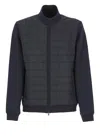 Fay Bi-material Sweatshirt In Blue